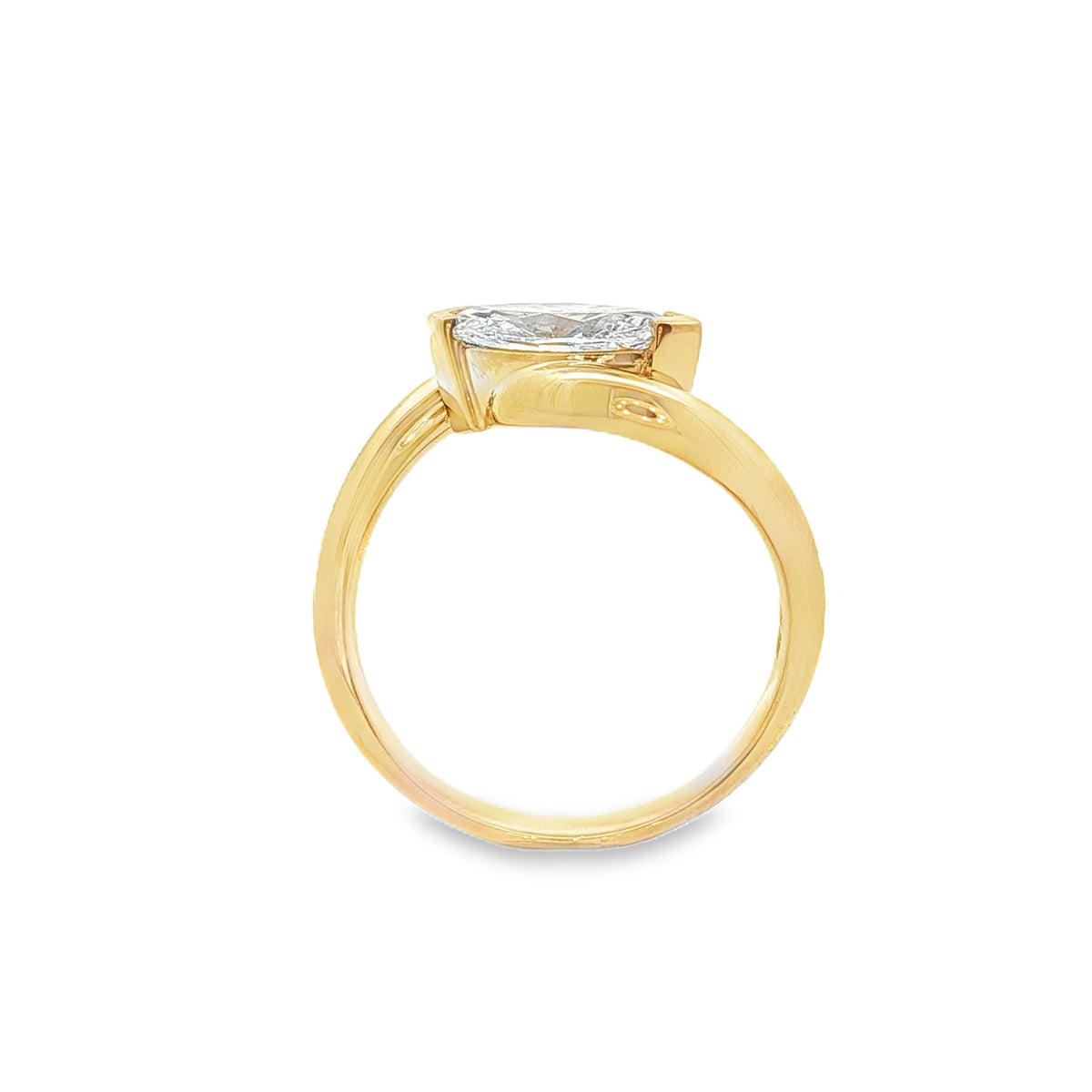 9ct Yellow Gold 1.04ct Marquise Cut East-West Set Engagement Ring