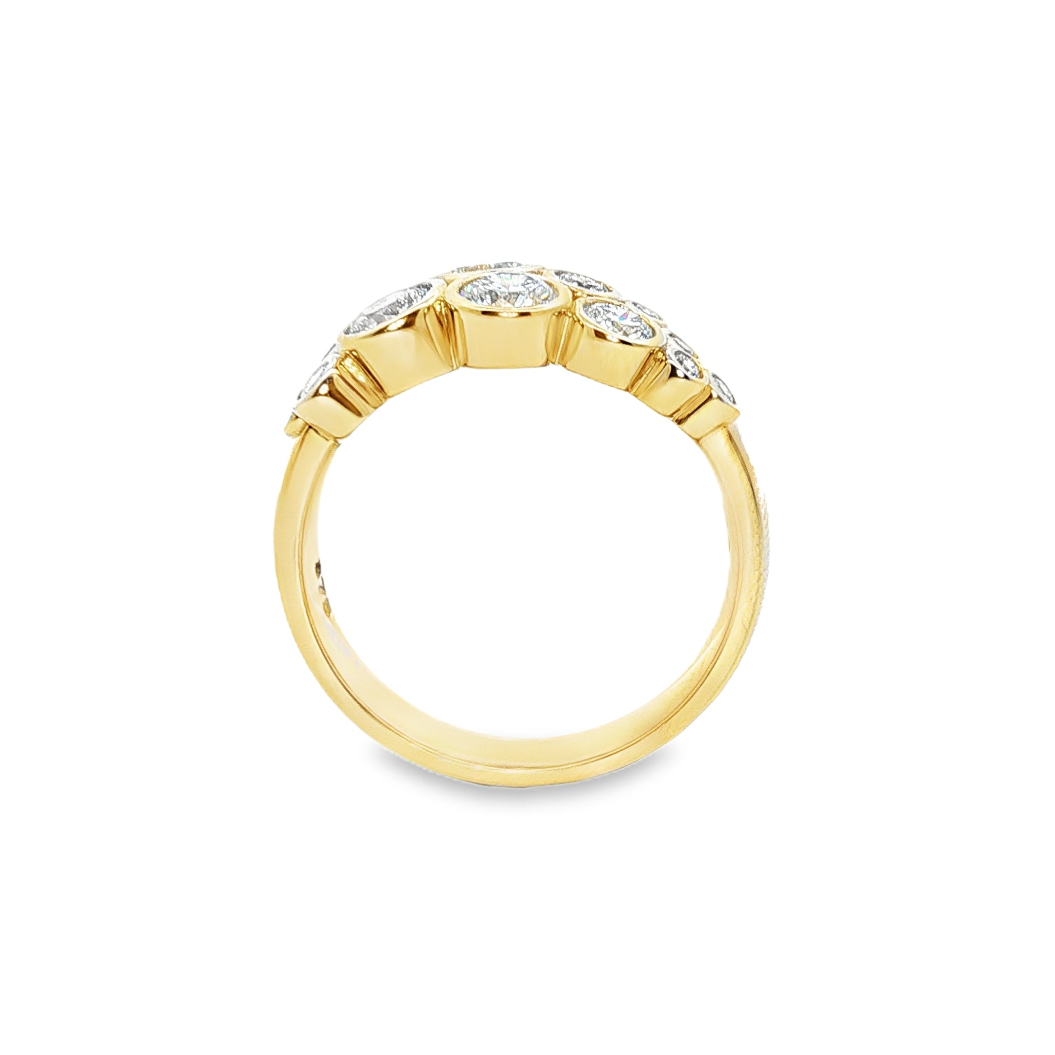 1.20ct Lab-Grown Diamond Cluster Statement Ring in 9ct Yellow Gold