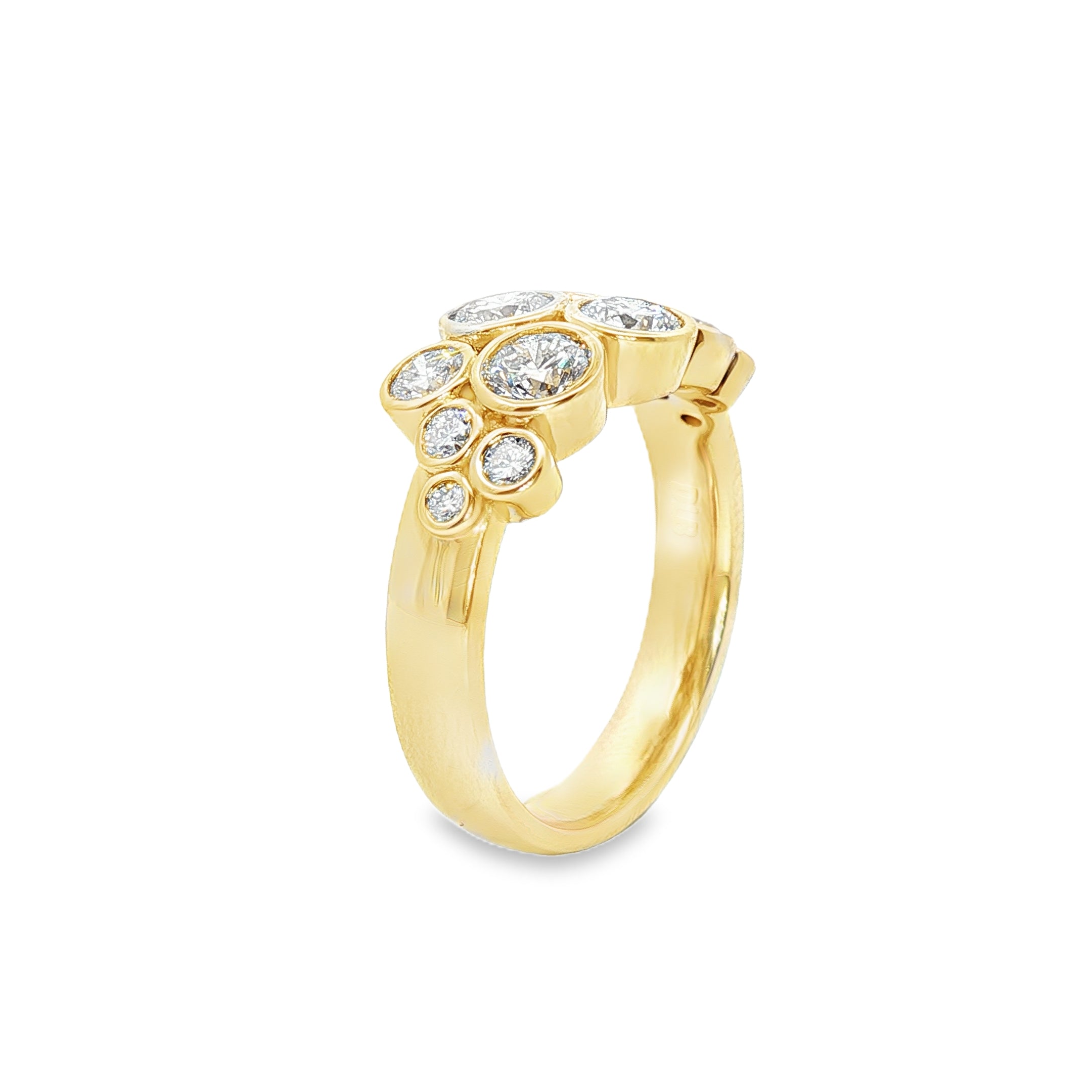 1.20ct Lab-Grown Diamond Cluster Statement Ring in 9ct Yellow Gold