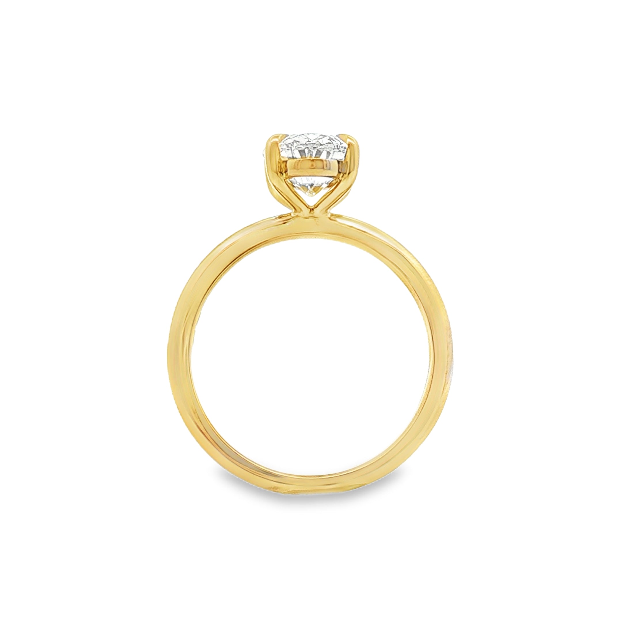 2ct Oval Cut Lab-Grown Diamond Solitaire Ring – 18ct Yellow Gold | Eagle Claw Setting