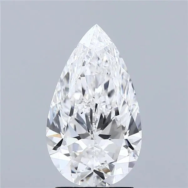 2.50ct Pear Lab Grown Diamond (Colour D, Clarity VVS2, IGI Certified)