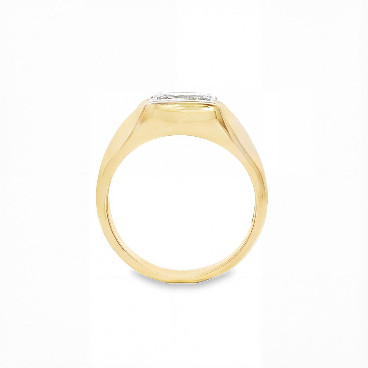9ct Yellow Gold 1.53ct Radiant Cut Bezel Set Wide Band Statement Ring