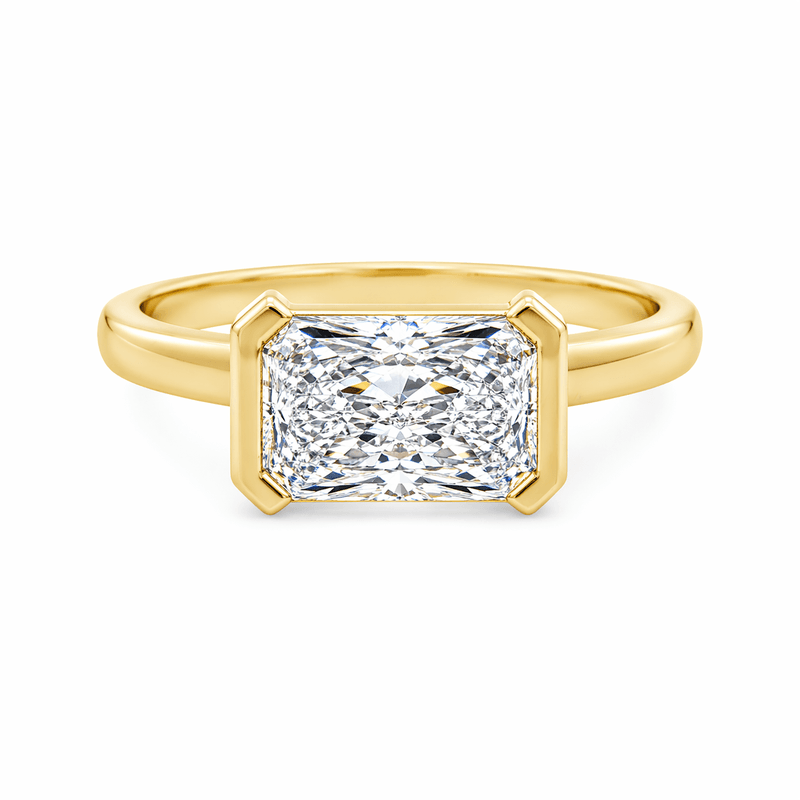 9ct Yellow Gold 2.0ct Emerald Cut East-West Set Engagement Ring