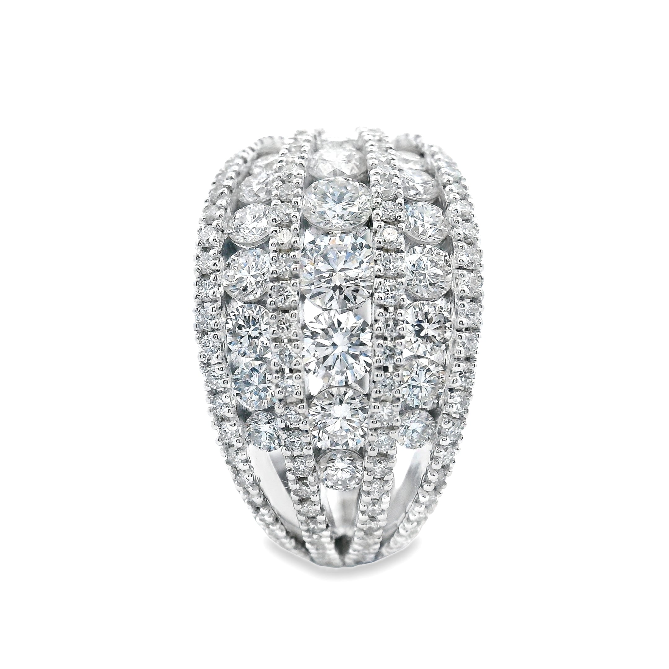 9ct White Gold Lab Grown Diamond Statement Ring – 1.40ct TDW