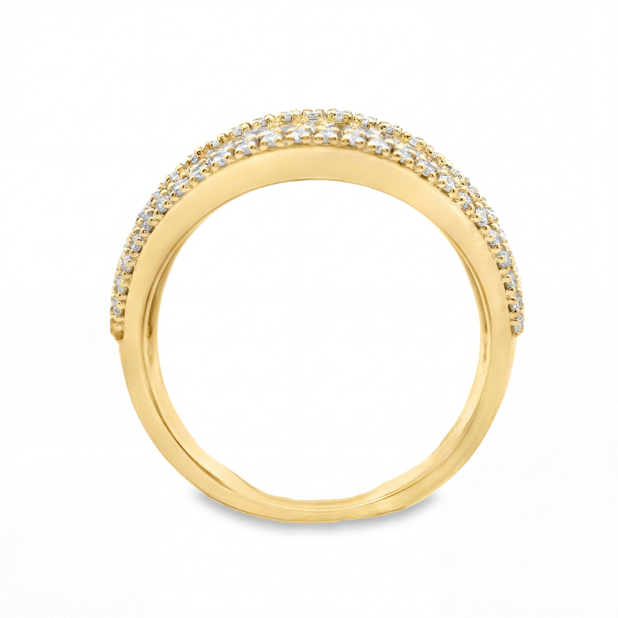 9ct Yellow Gold Lab Grown Diamond Statement Ring – 1.40ct TDW - Diamond Lab Boutique