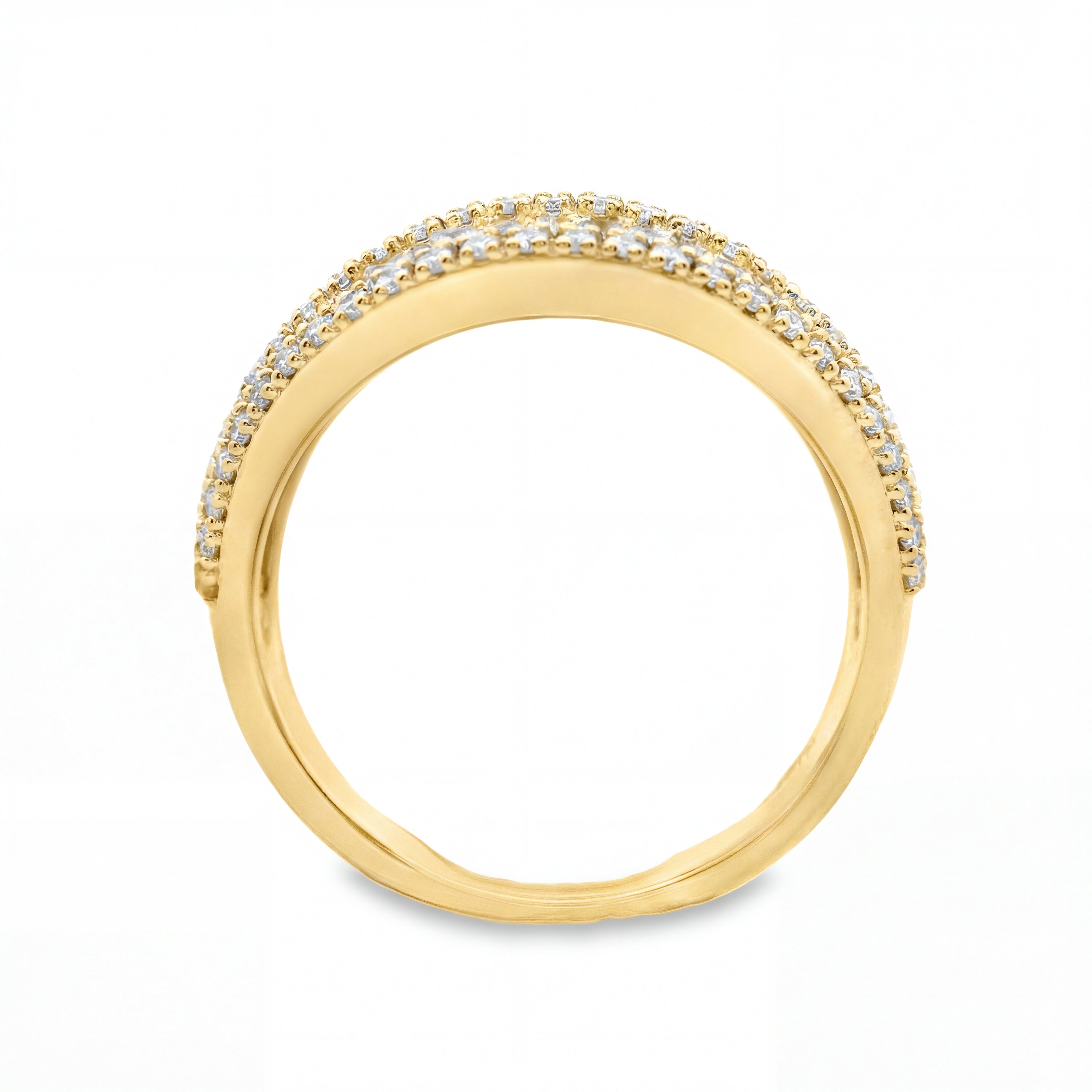 9ct Yellow Gold Lab Grown Diamond Statement Ring – 1.40ct TDW