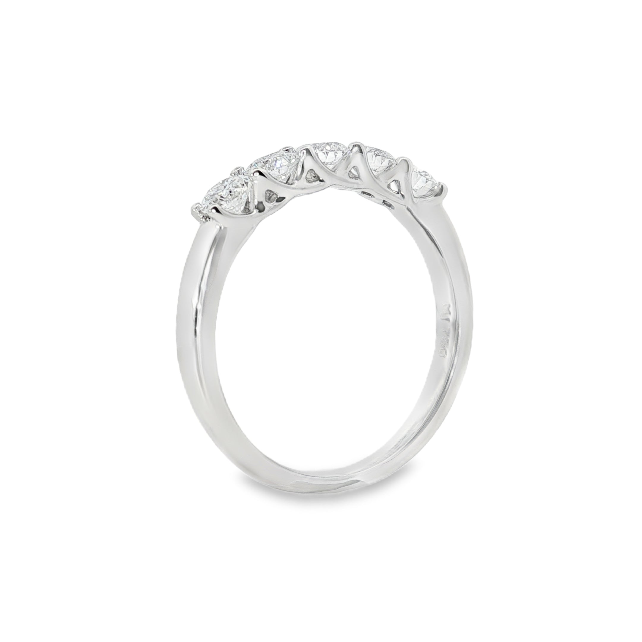 0.70ct Round Lab-Grown Diamond Wedding Band in 9ct White Gold