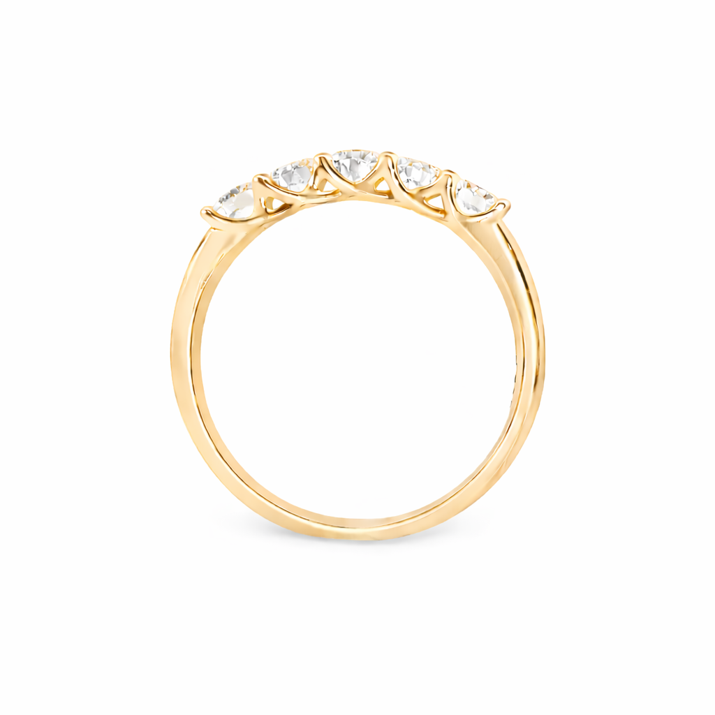 9ct Yellow Gold Round Lab Grown Diamond Wedding Band – 0.70ct TDW