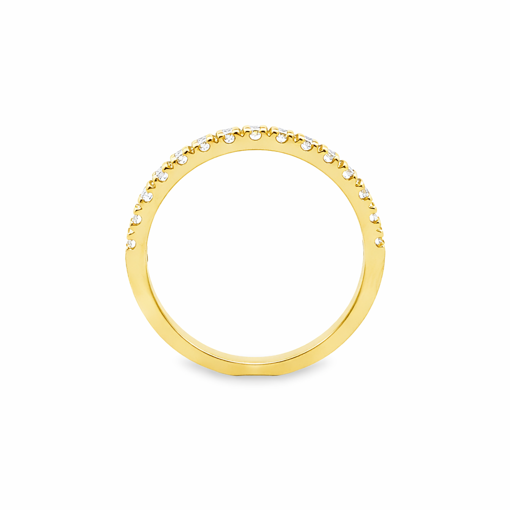 9ct Yellow Gold Split Claw Set Round Lab Grown Diamond Eternity Band – 0.45ct TDW