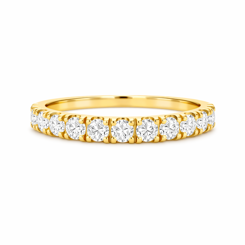 18ct Yellow Gold Lab Grown Diamond Wedding Band – 0.95ct TDW