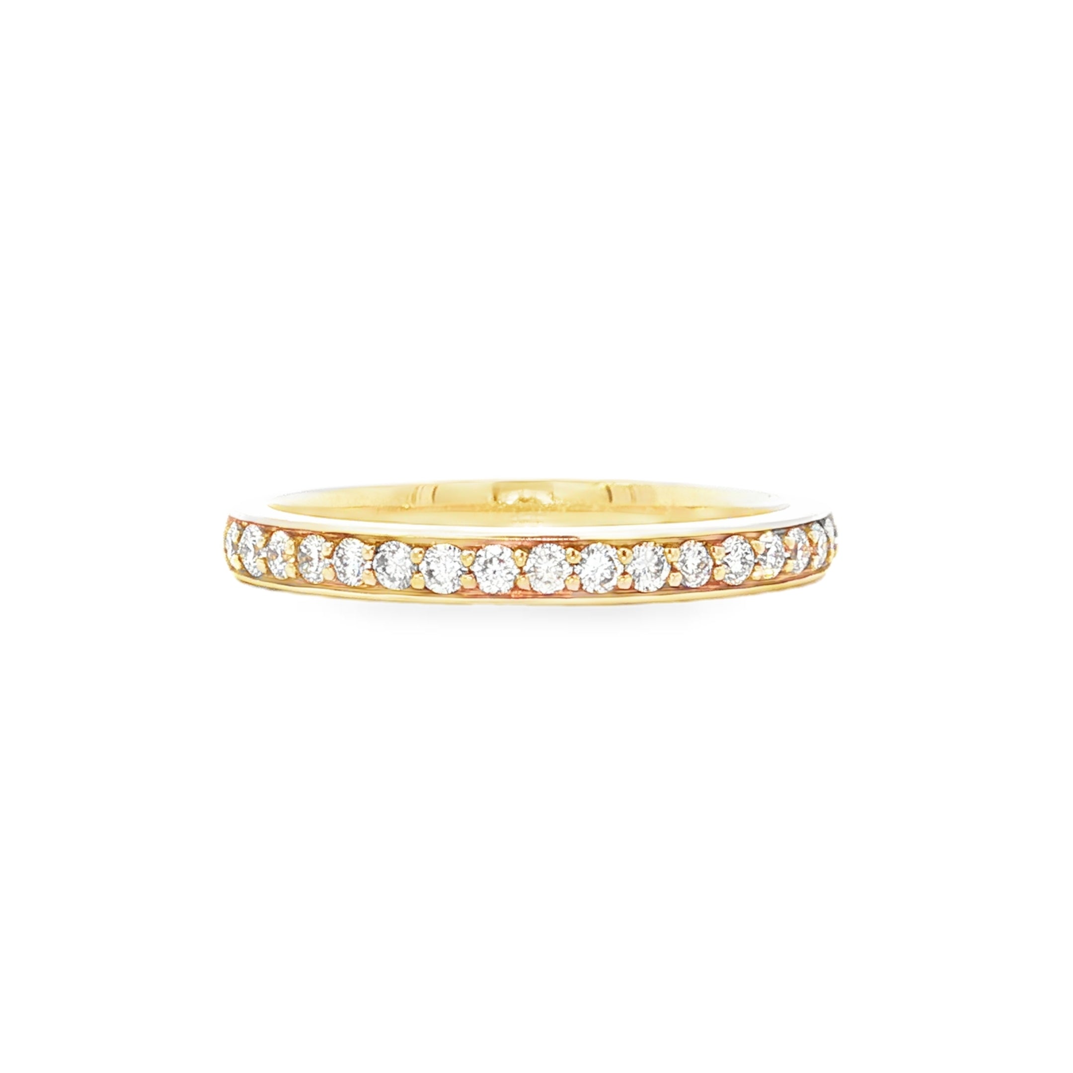 0.30ct Lab-Grown Diamond Split Claw Half Eternity Band in 9ct Yellow Gold, Round