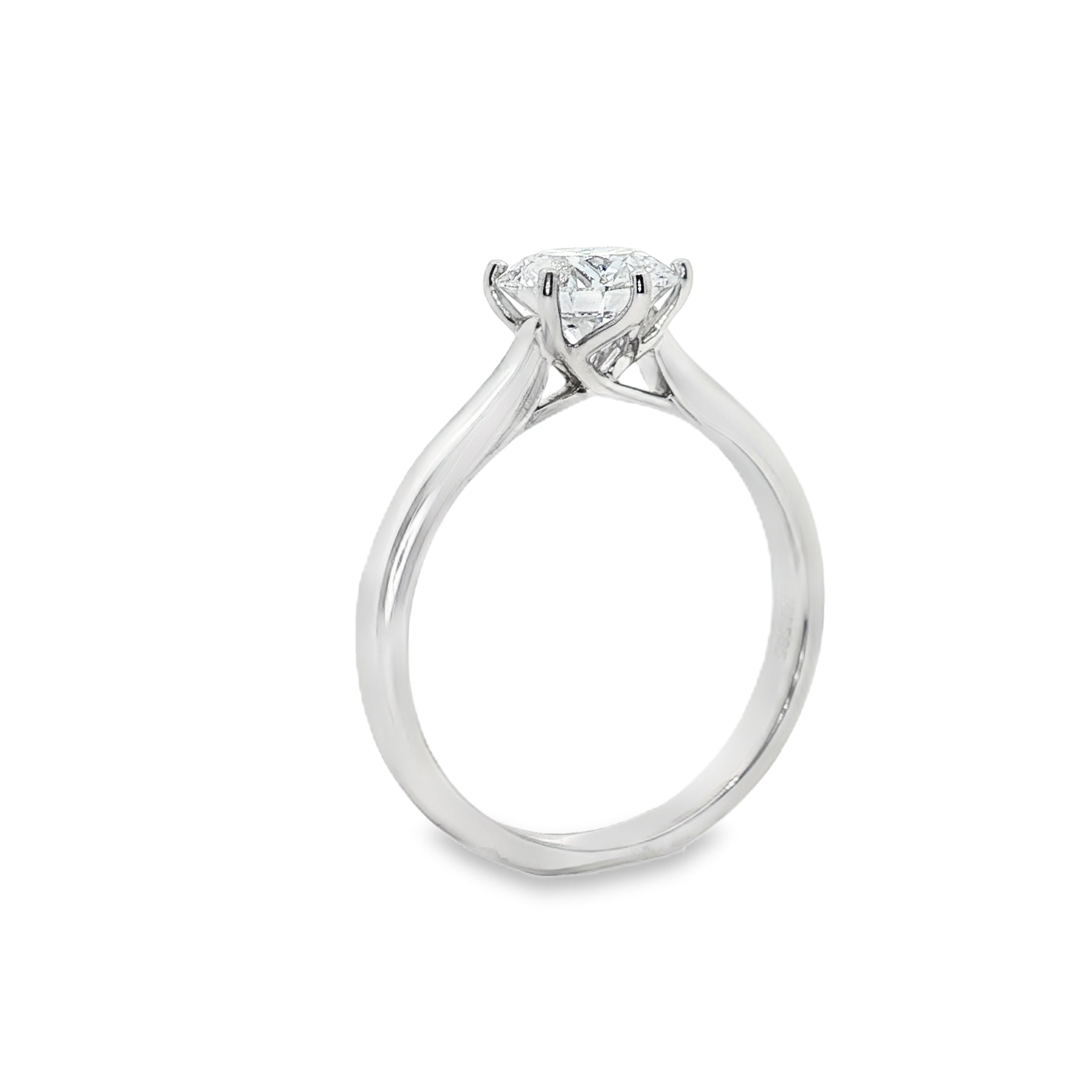 1.24ct Round Lab-Grown Diamond Solitaire Engagement Ring in 14ct White Gold