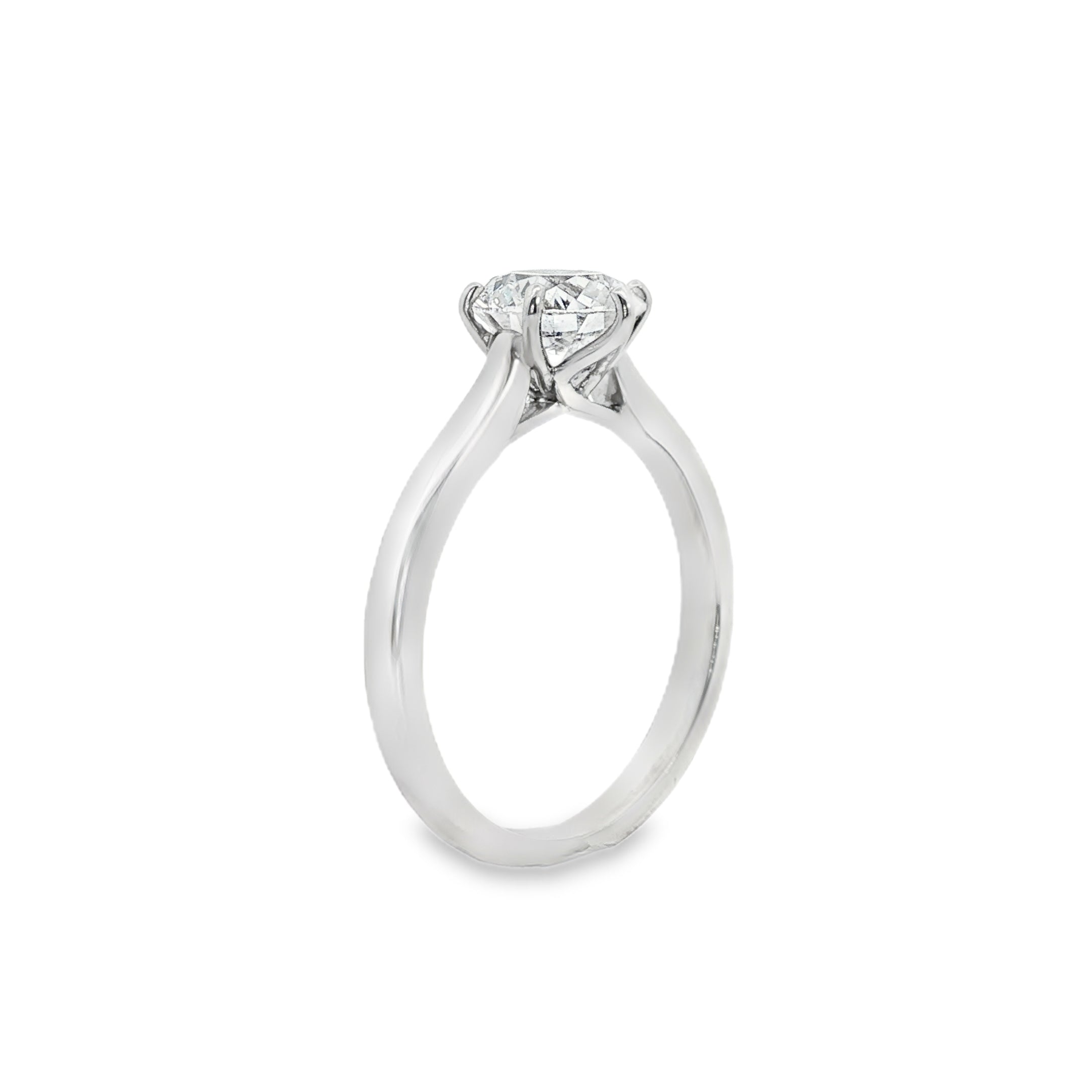 1.50ct Round Lab-Grown Diamond Solitaire Engagement Ring in 14ct White Gold