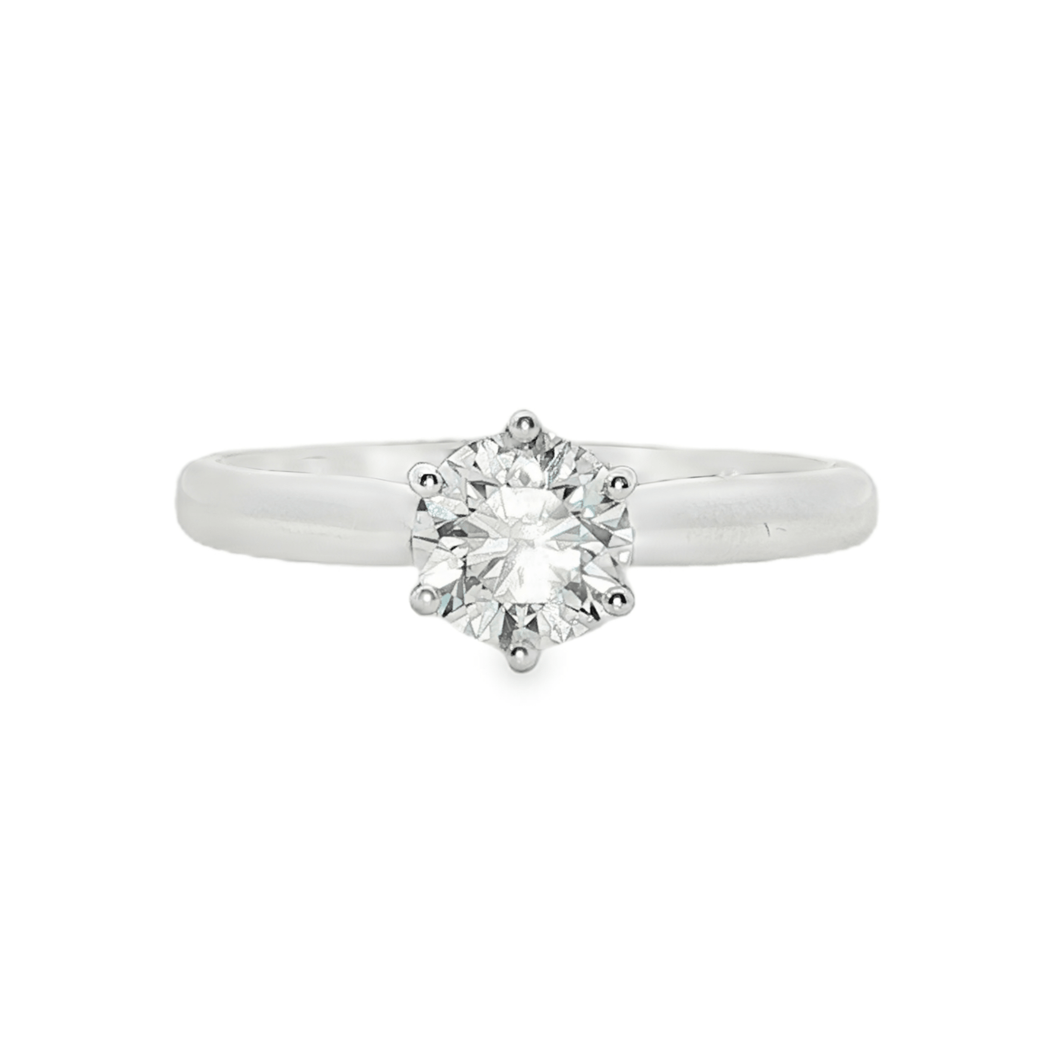 0.72ct Lab-Grown Diamond Solitaire Engagement Ring in 9ct White Gold, Round - Diamond Lab Boutique