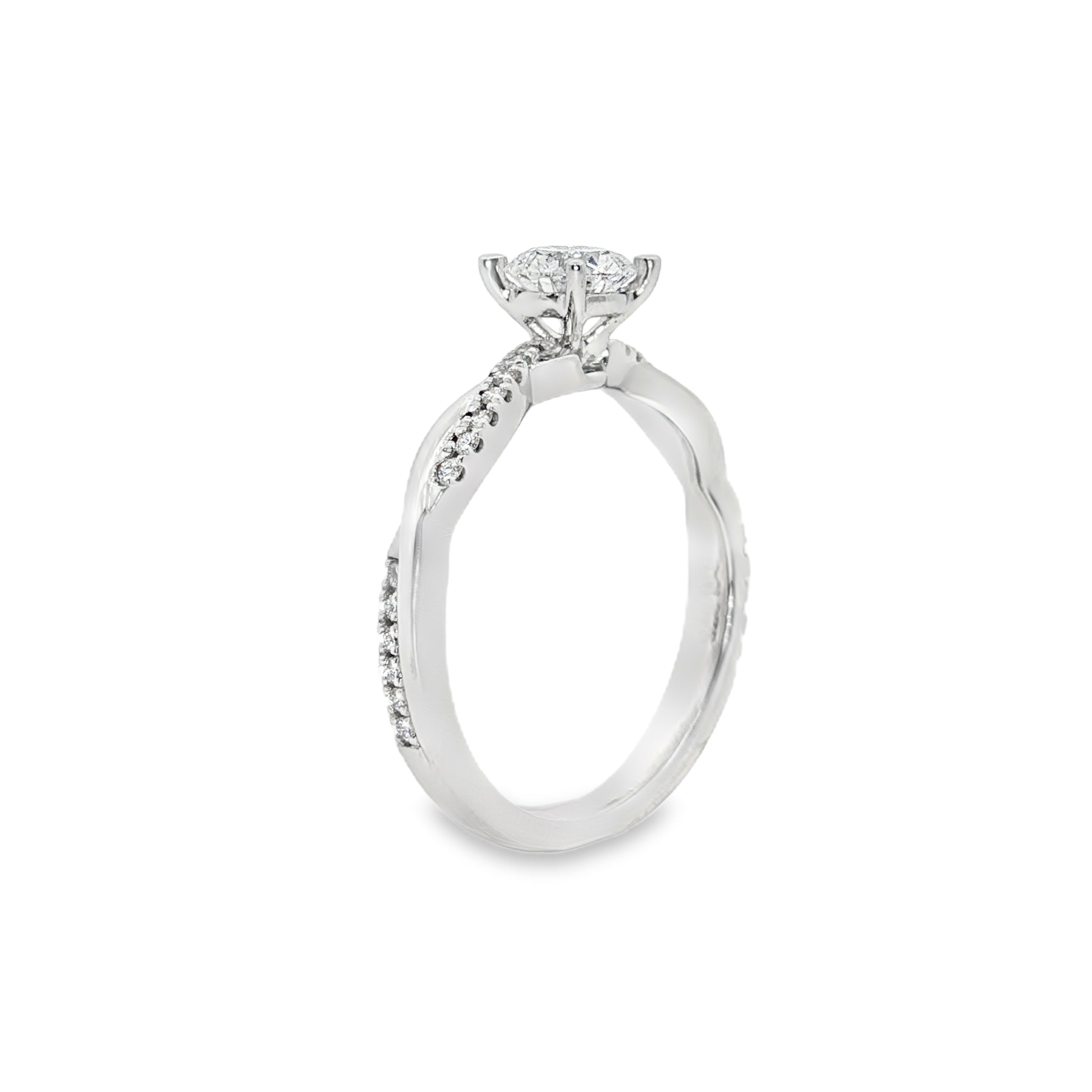 0.63ct Round Lab-Grown Diamond Engagement Ring in 9ct White Gold