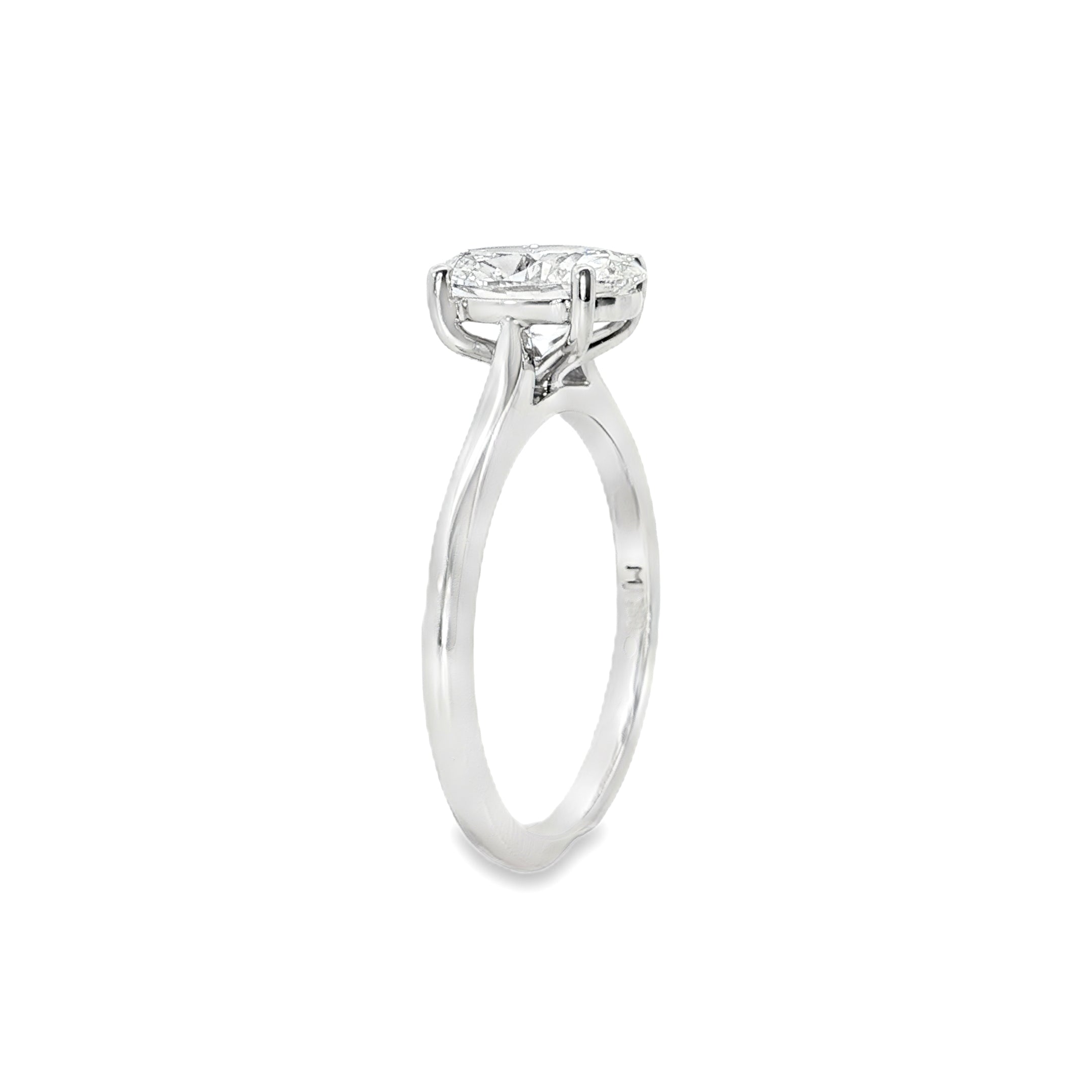 1.51ct Oval Lab-Grown Diamond Solitaire Engagement Ring in 18ct White Gold