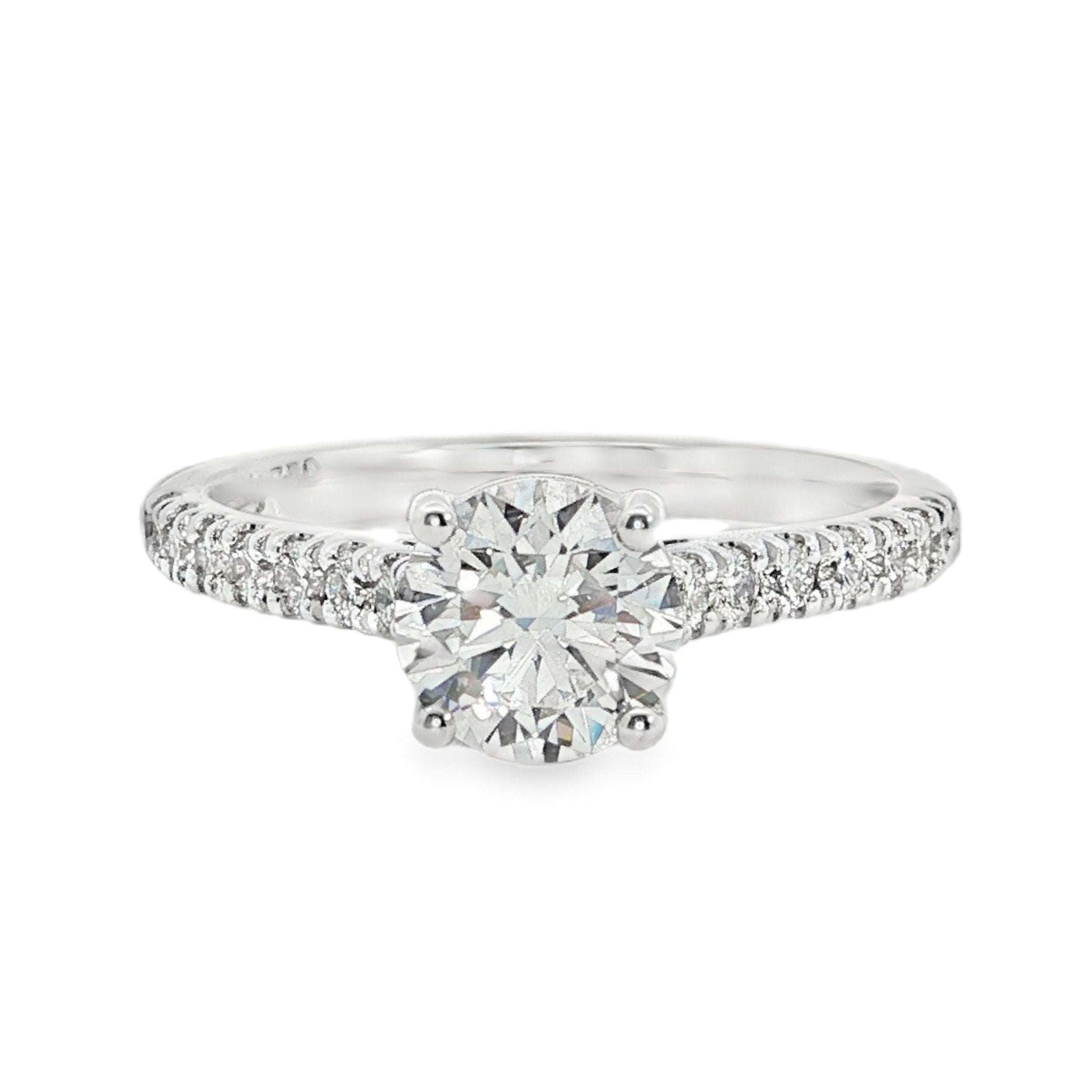 1.21ct Round Lab-Grown Diamond Engagement Ring in 18ct White Gold - Diamond Lab Boutique