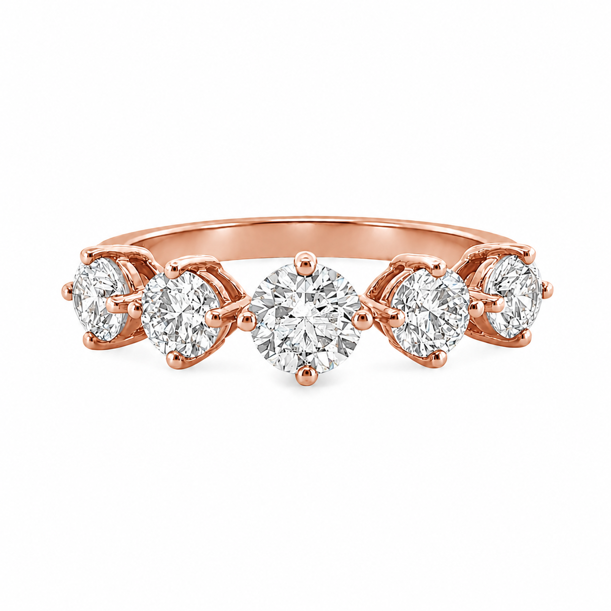 9ct Rose Gold Round Lab Grown Diamond Band – 1.50ct TDW