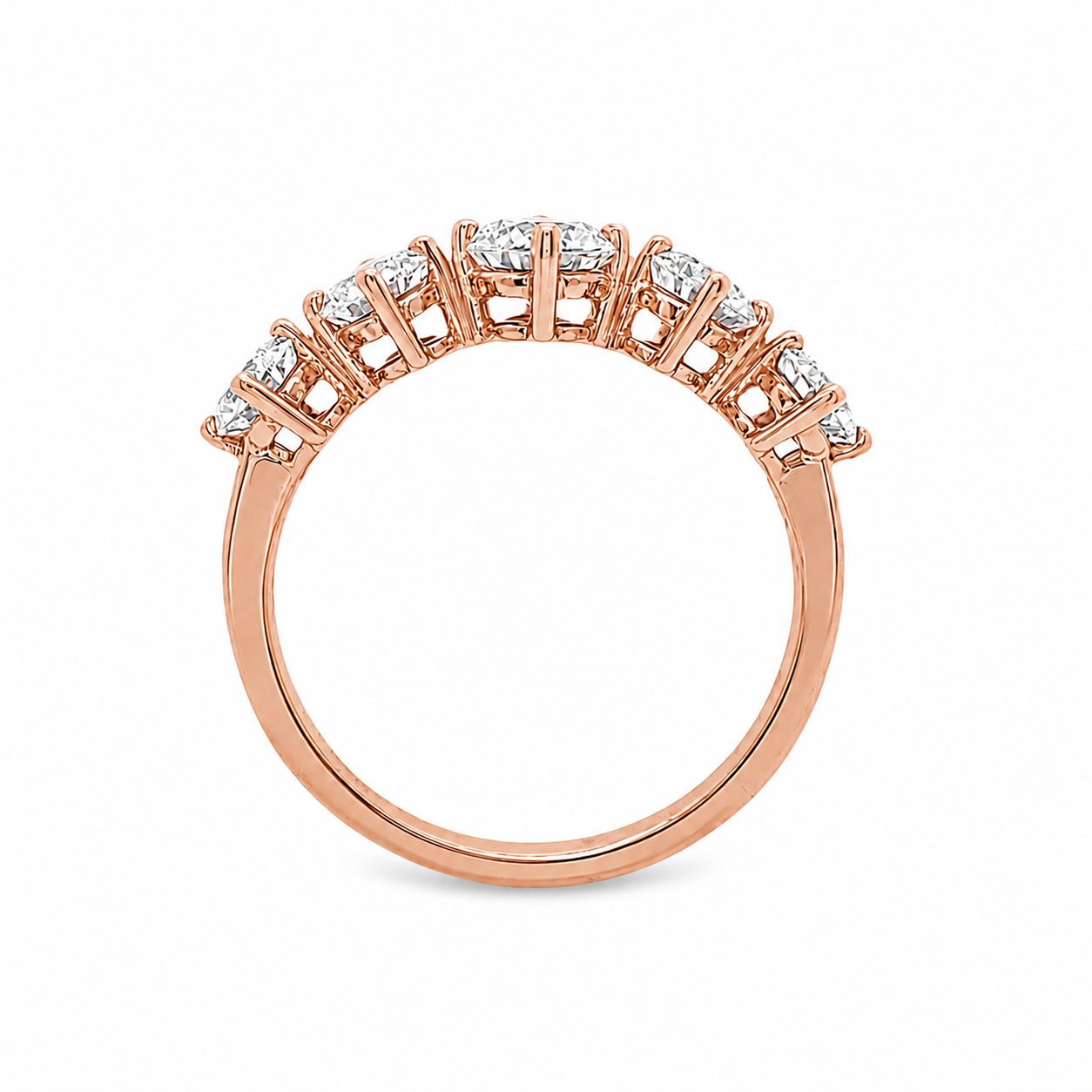 9ct Rose Gold Round Lab Grown Diamond Band – 1.50ct TDW