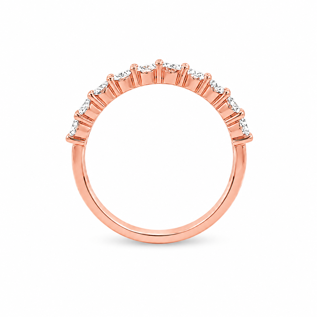 18ct Rose Gold Oval Lab Grown Diamond Eternity Band – 1.10ct TDW