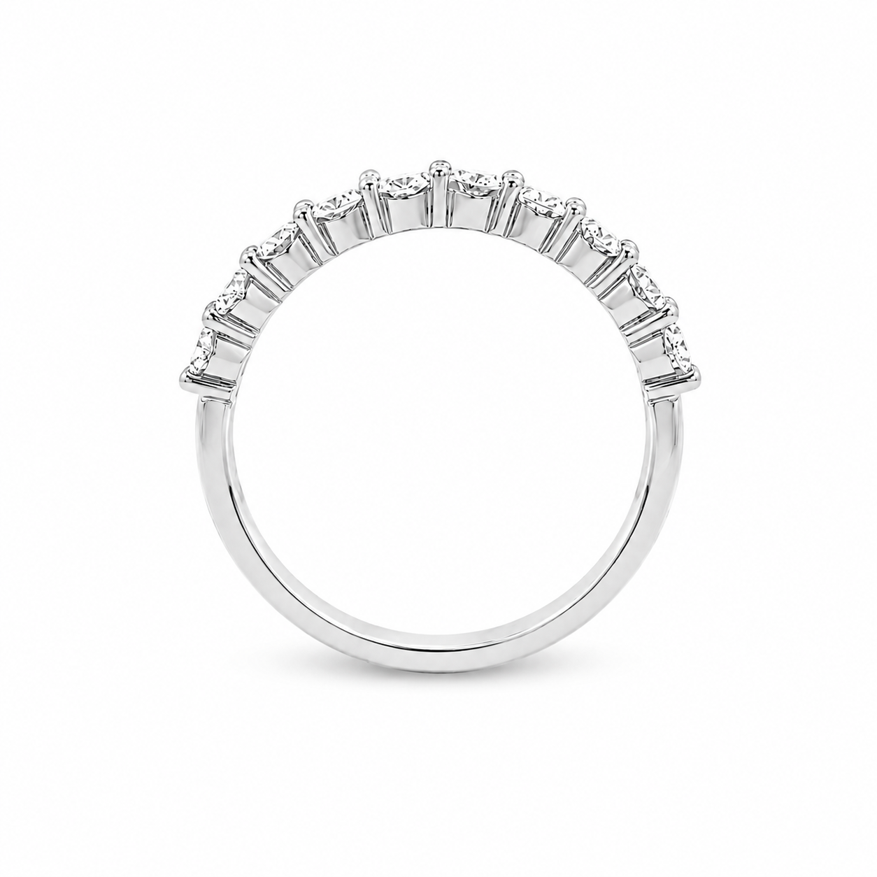 18ct White Gold Oval Lab Grown Diamond Eternity Band – 1.10ct TDW
