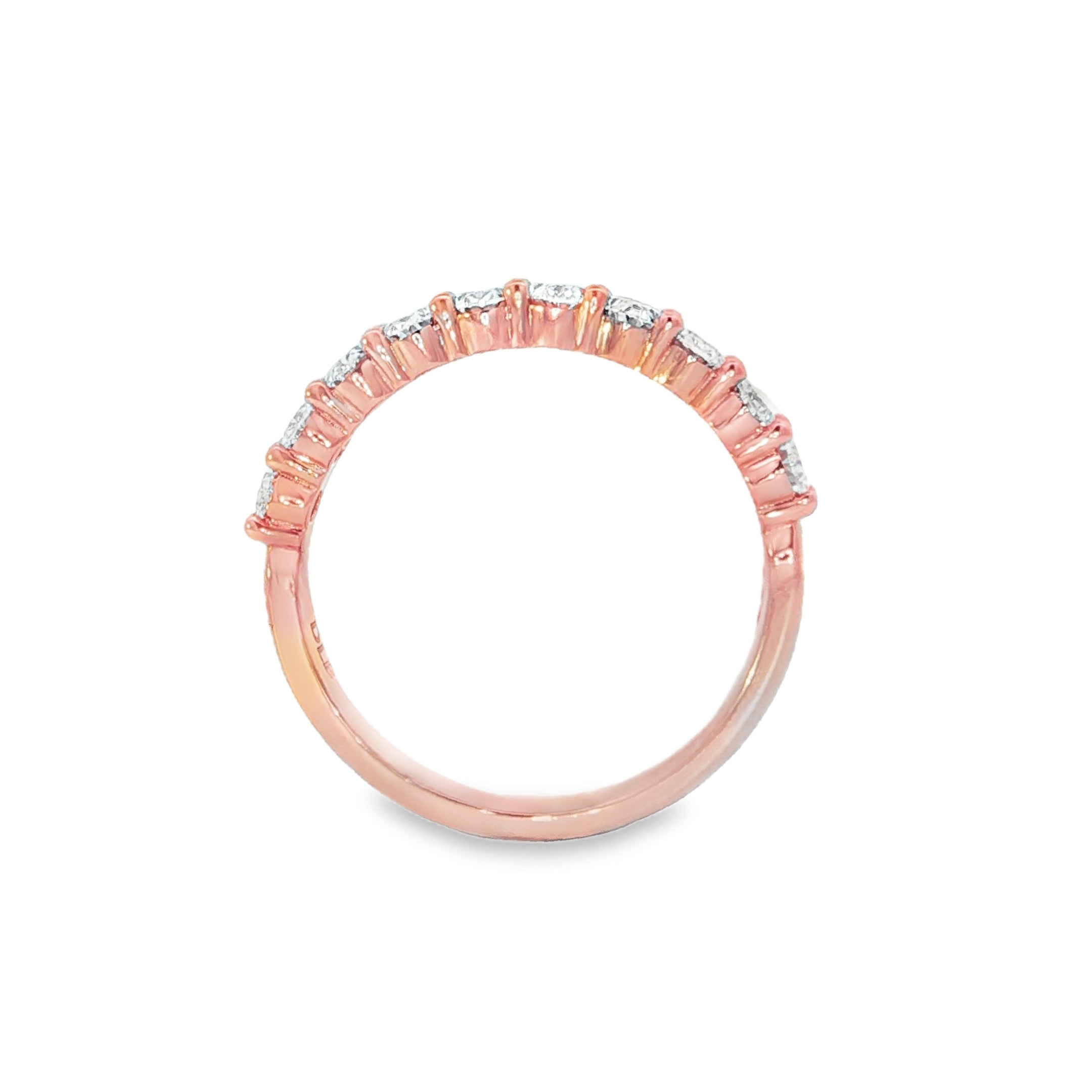 1.10ct Oval Lab-Grown Diamond Band in 9ct Rose Gold