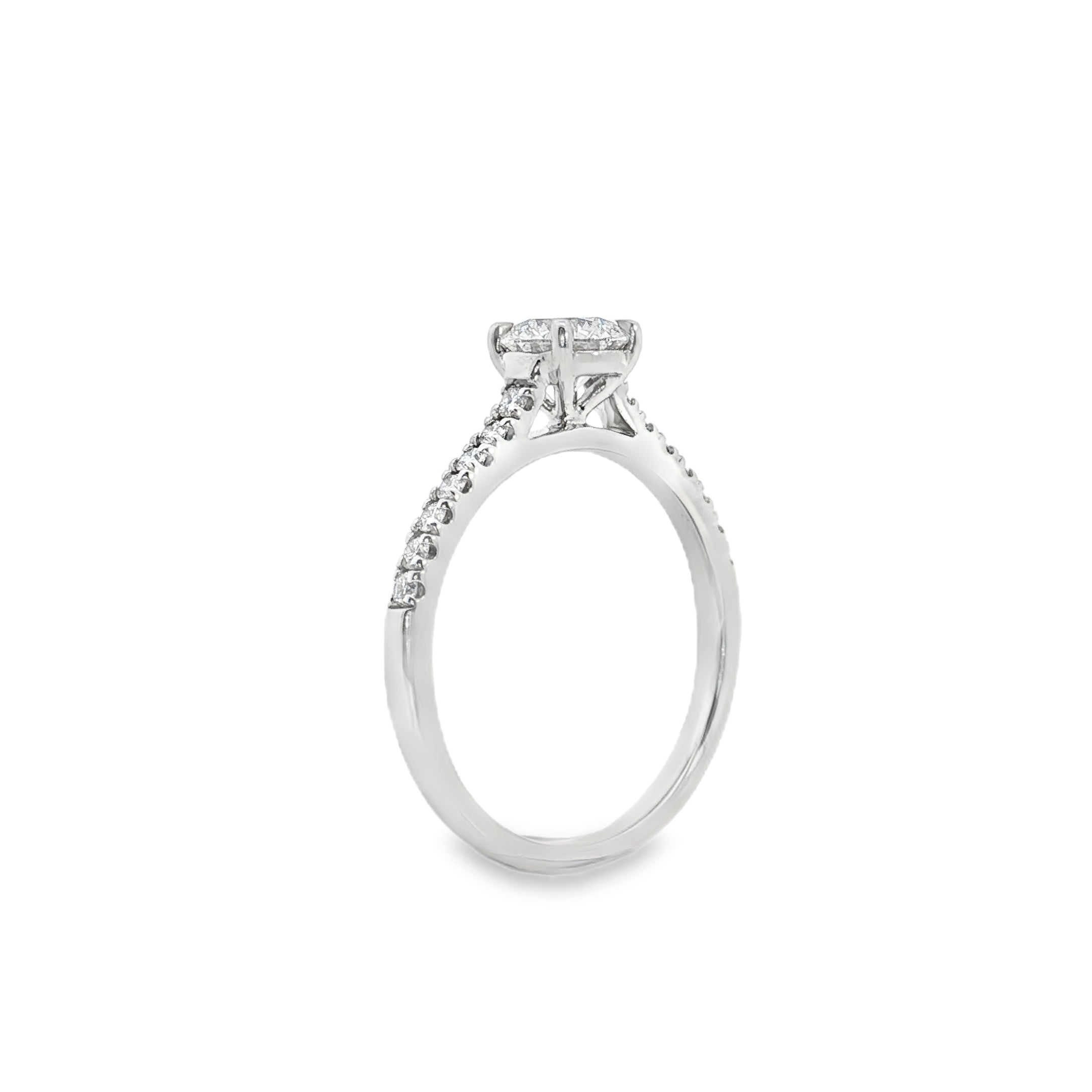 0.92ct Round Lab-Grown Diamond Engagement Ring in 9ct White Gold