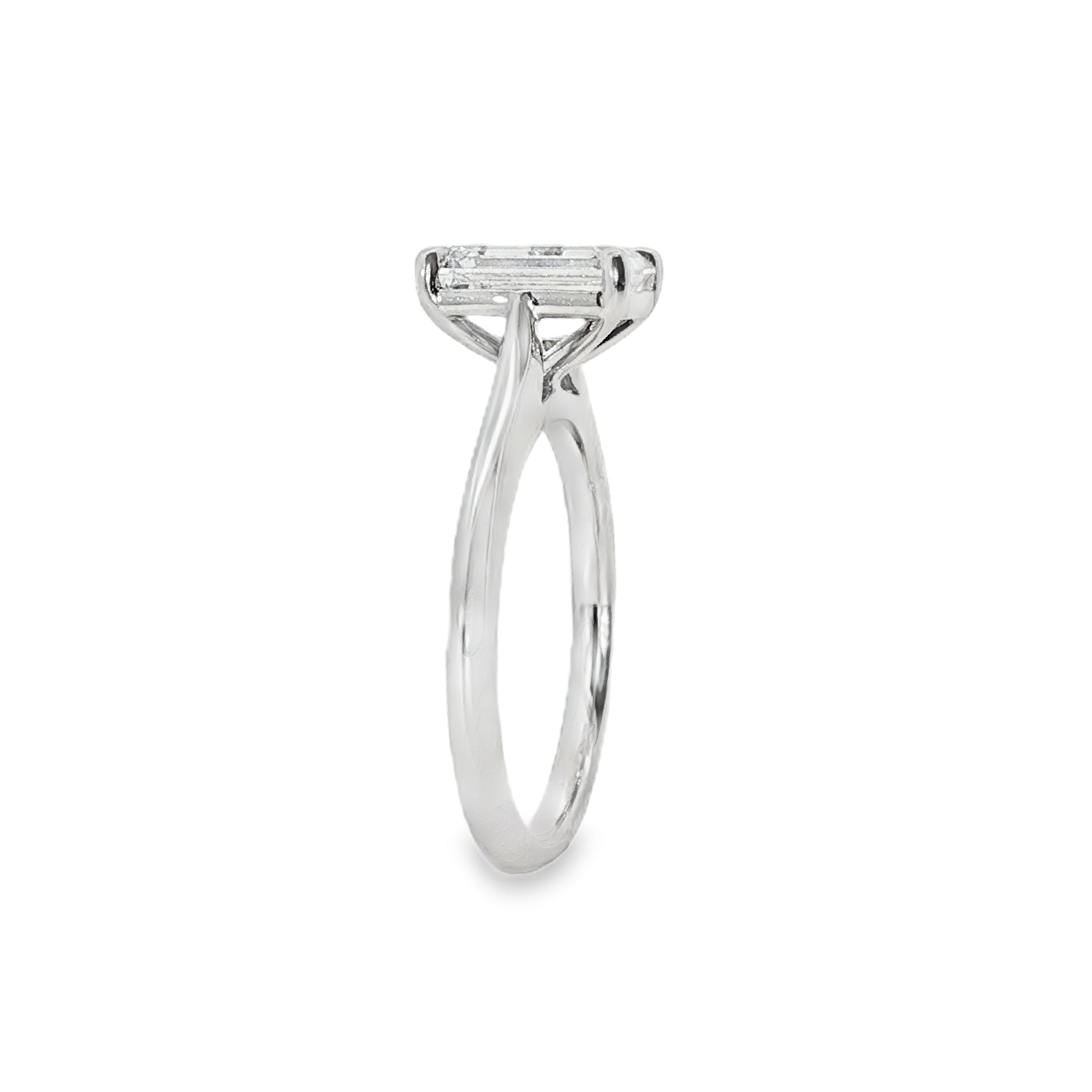 2.05ct Emerald-Cut Lab-Grown Diamond Solitaire Engagement Ring in Platinum