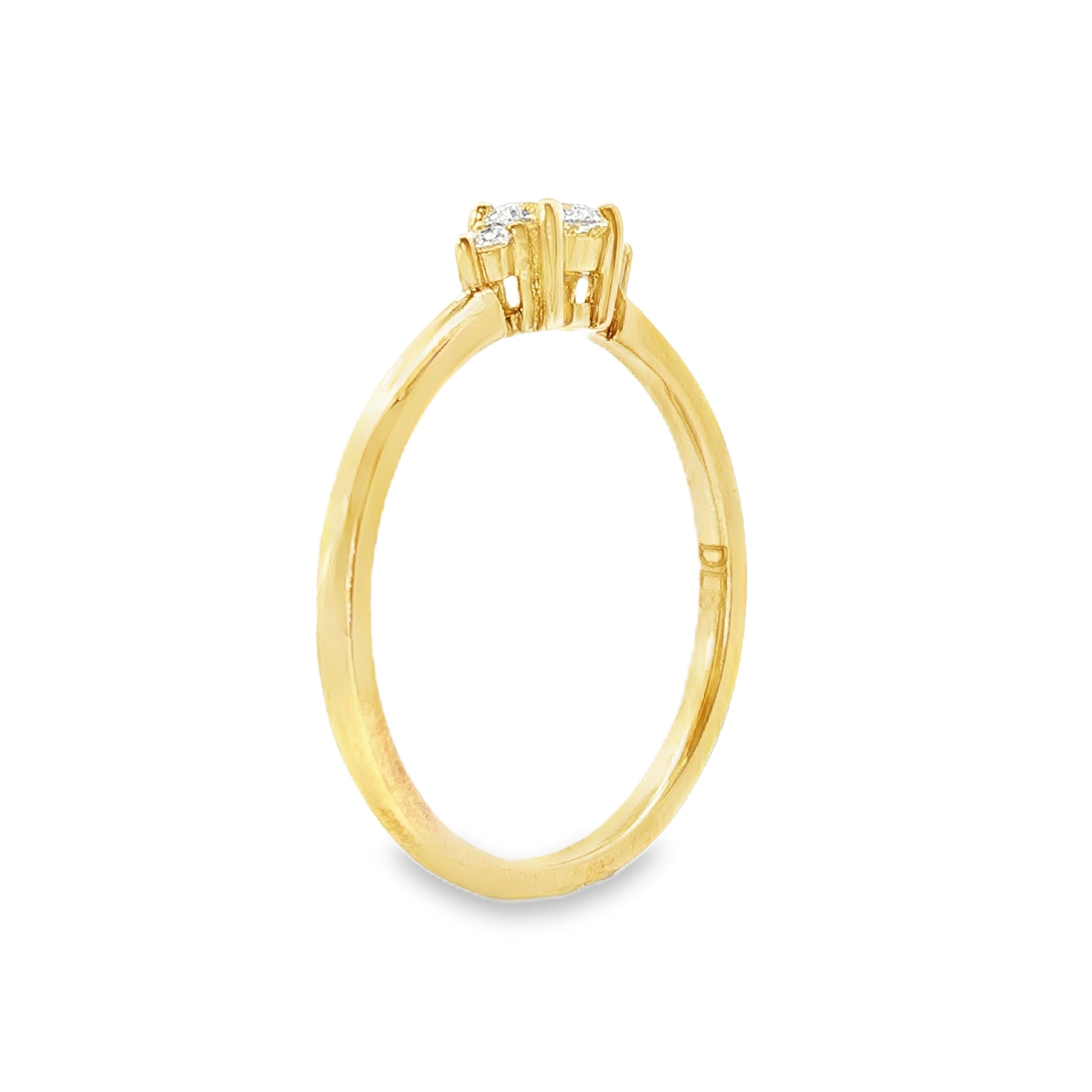 9ct Yellow Gold Lab Grown Diamond Trilogy Ring – 0.32ct TDW