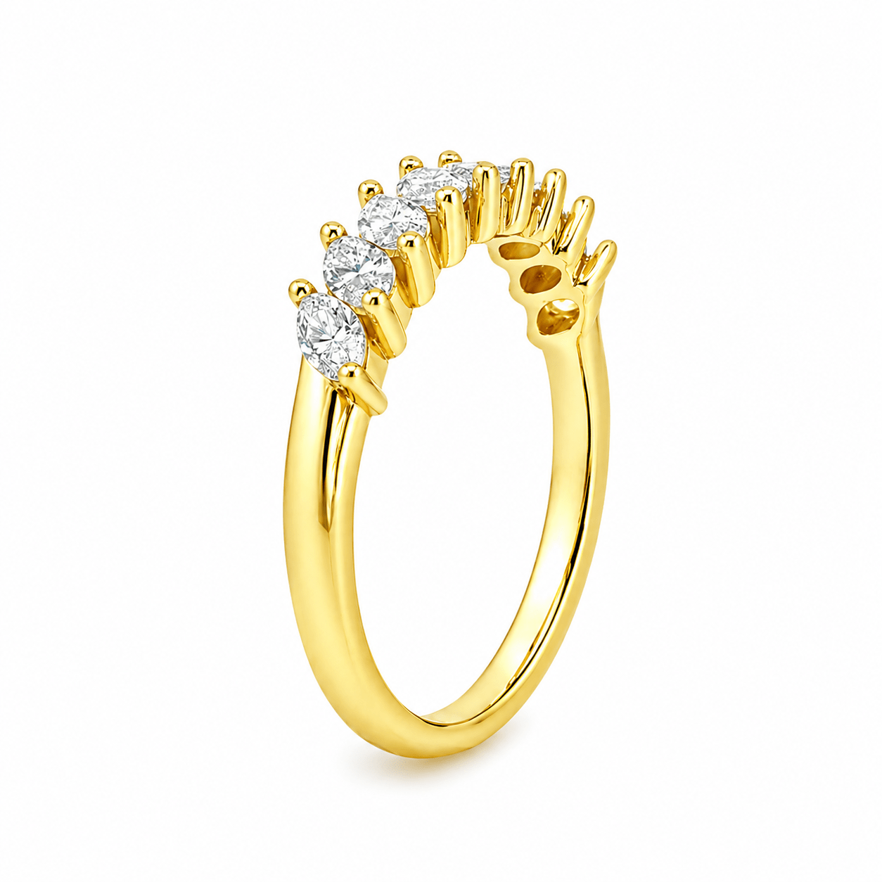 9ct Yellow Gold Marquise Cut Lab Grown Diamond Band – 0.60ct TDW - Diamond Lab Boutique