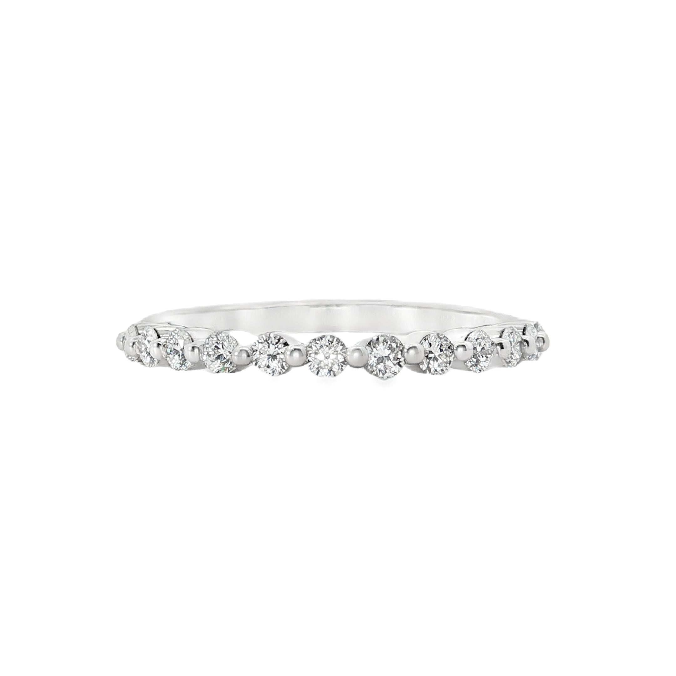 Lab-Grown Diamond Eternity Band in 9ct White Gold, Round Brilliant