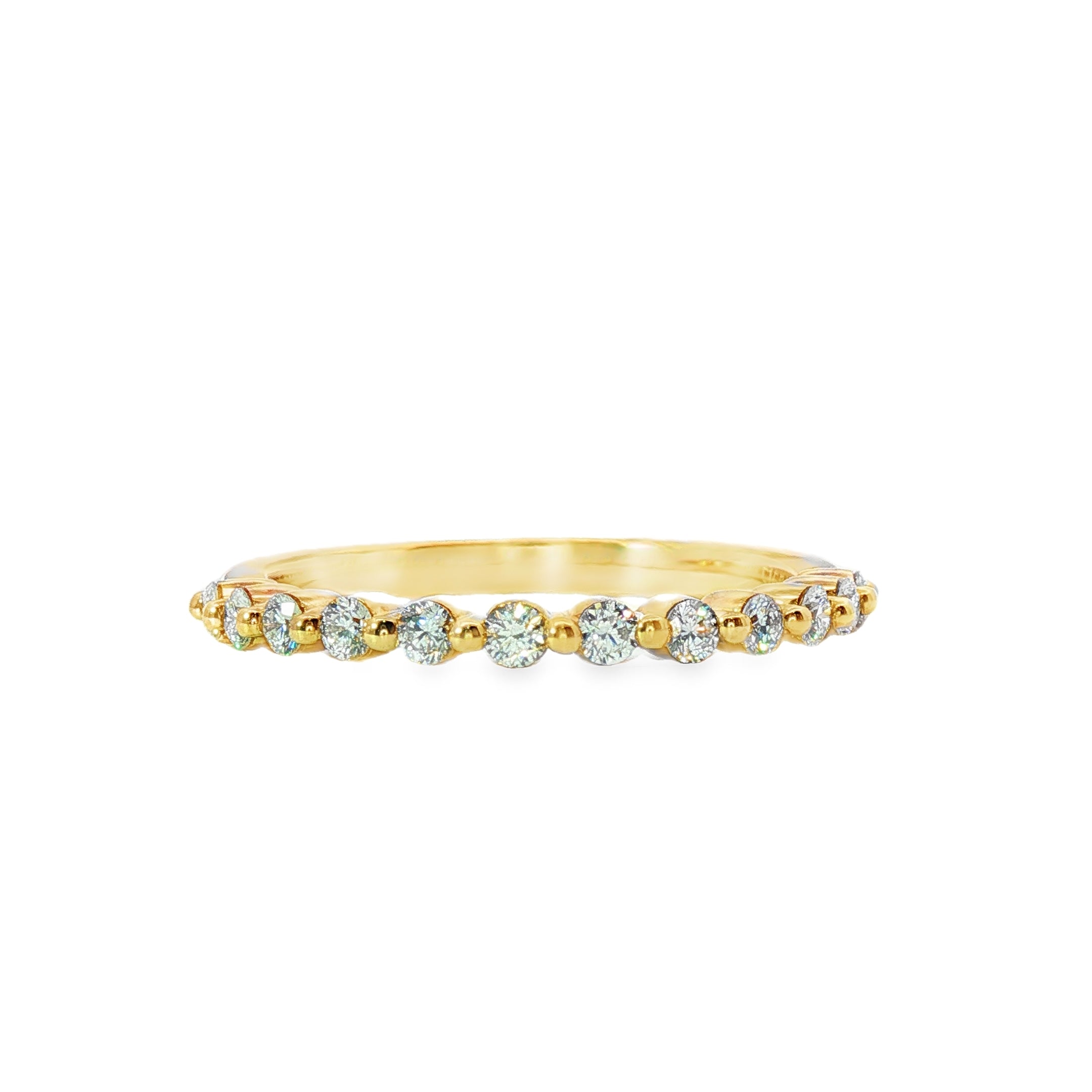 Round Brilliant Lab-Grown Diamond Eternity Band in 9ct Yellow Gold