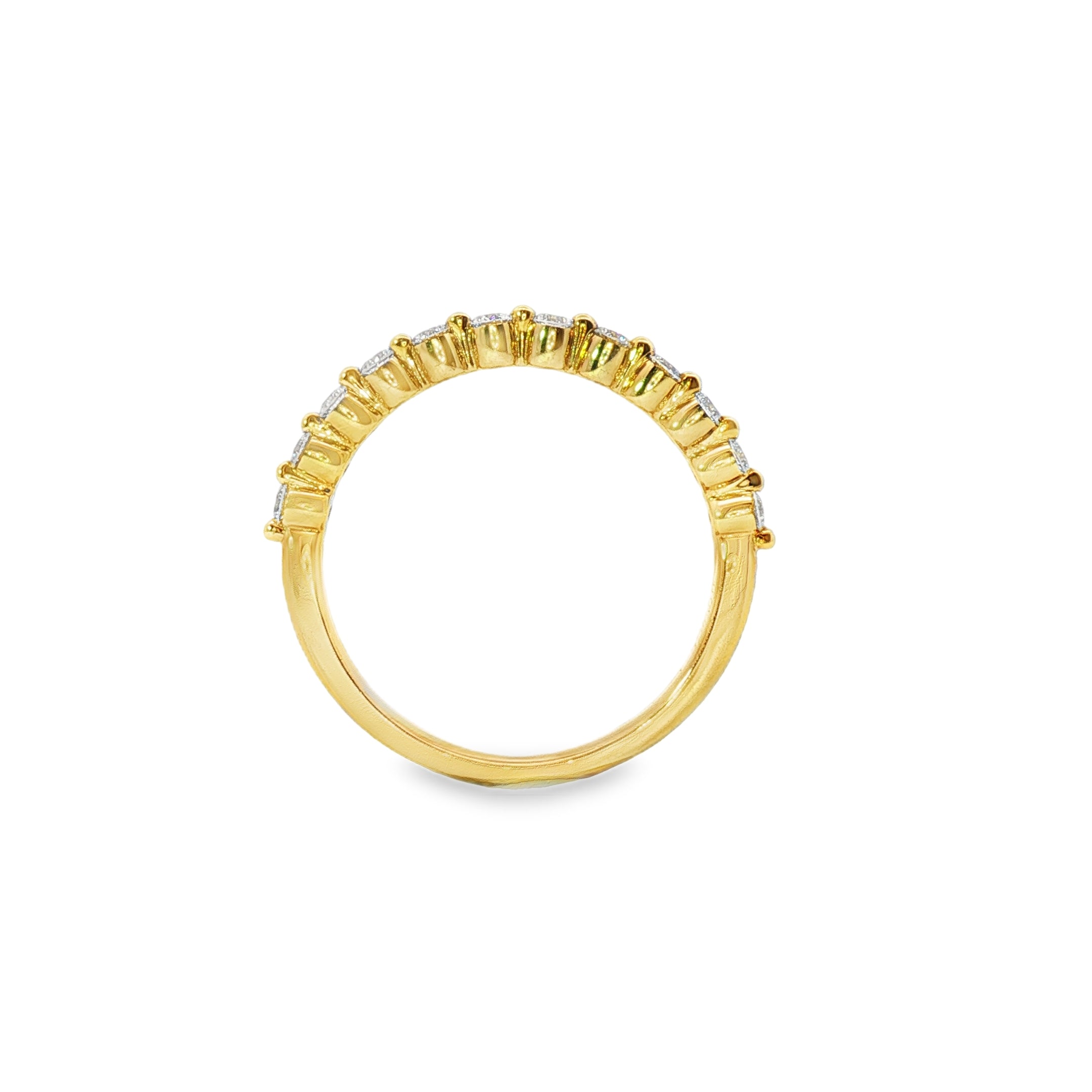 Round Brilliant Lab-Grown Diamond Eternity Band in 9ct Yellow Gold