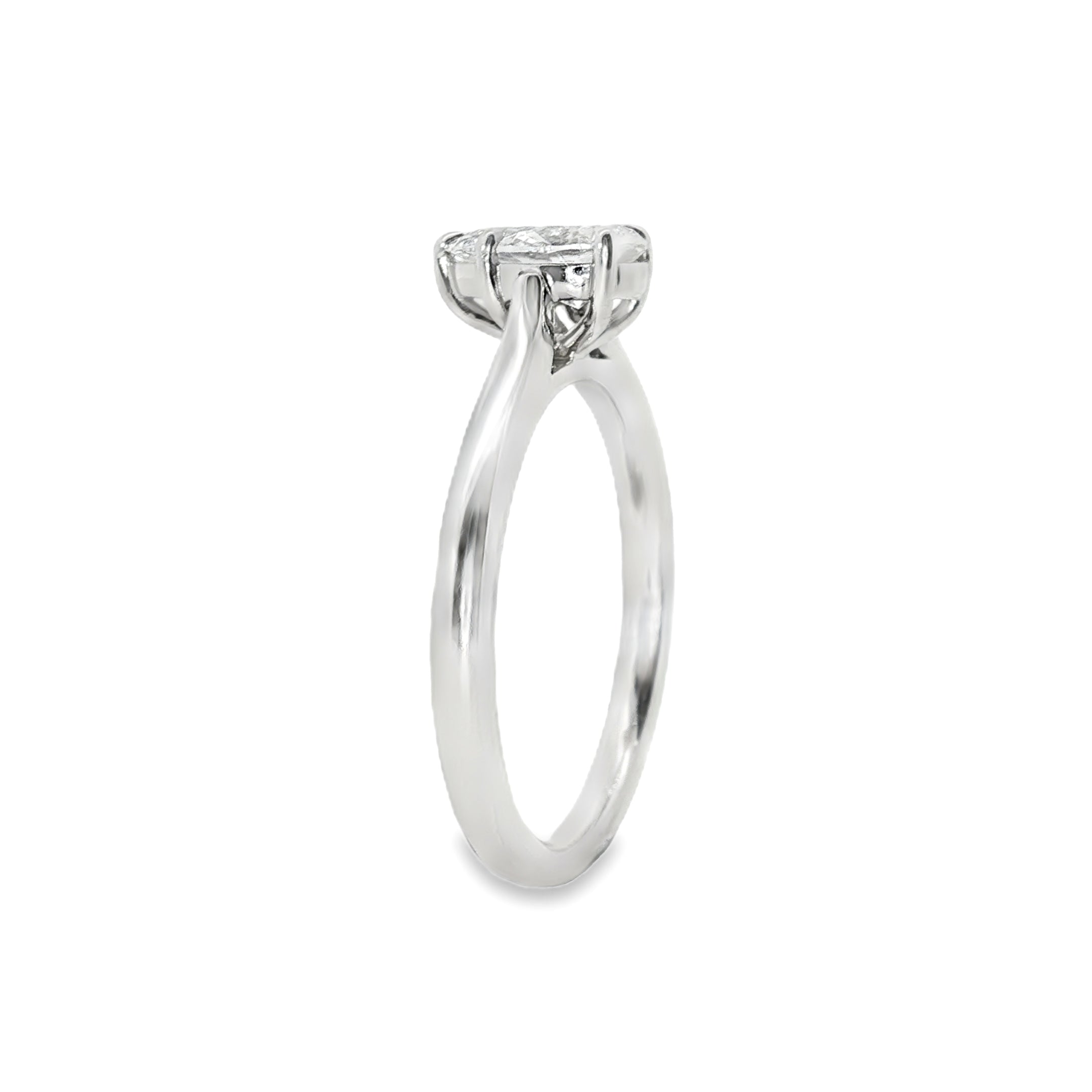 0.73ct Lab-Grown Diamond Solitaire Ring in 9ct White Gold, Pear Cut