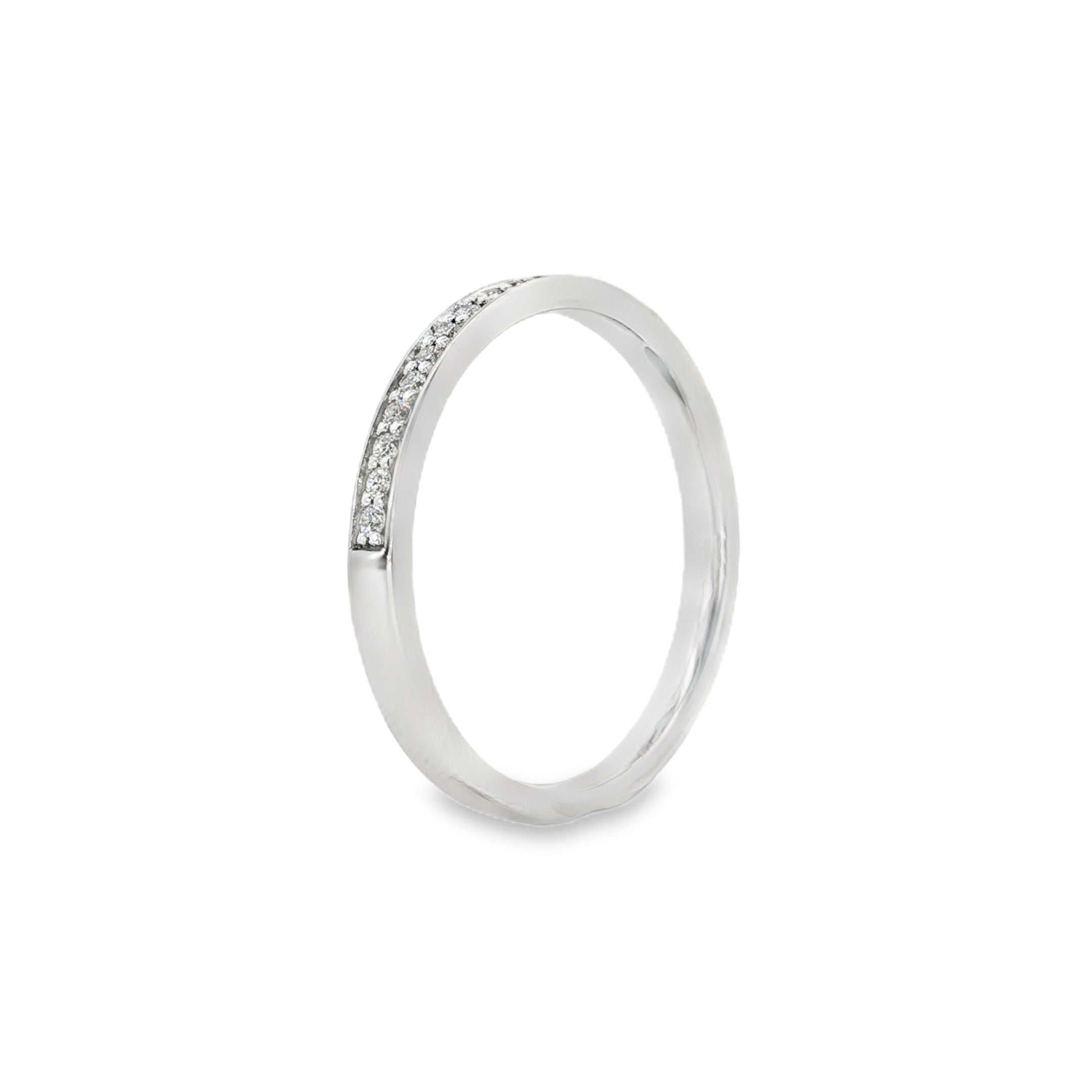 0.10ct Lab-Grown Diamond Band in 9ct White Gold