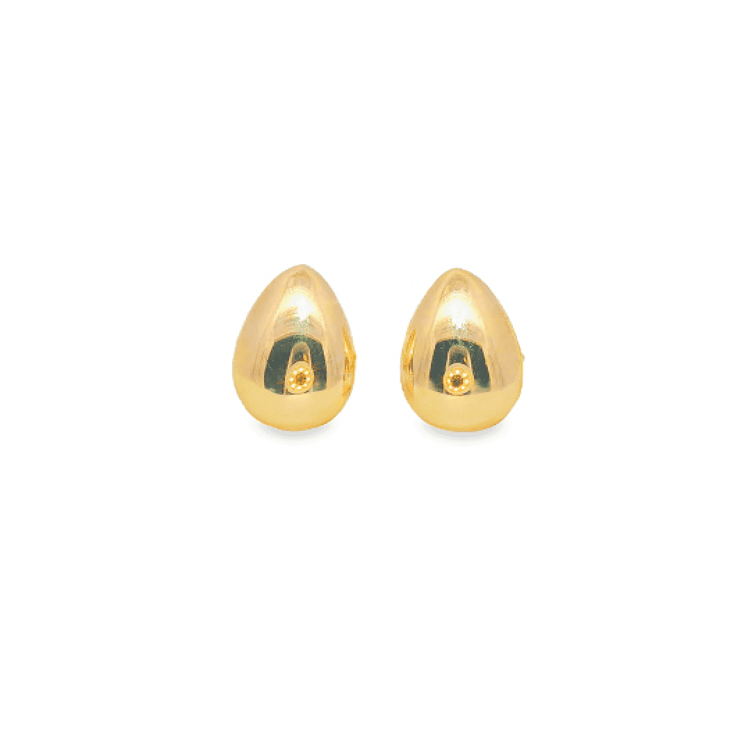 9ct Yellow Gold 8mm Teardrop Stud Earrings