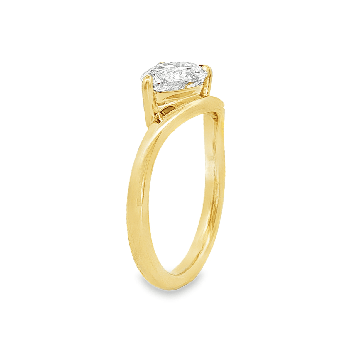9ct Yellow Gold 1.30ct Pear Cut East-West Set Engagement Ring
