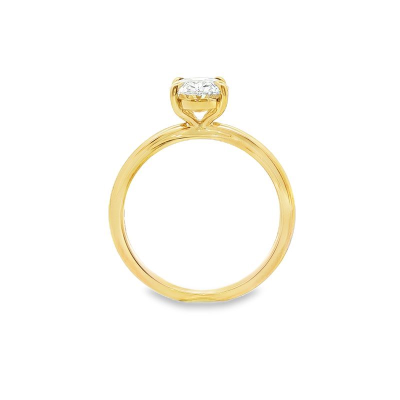 9ct Yellow Gold 1.51ct Oval Cut Claw Solitaire Engagement Ring