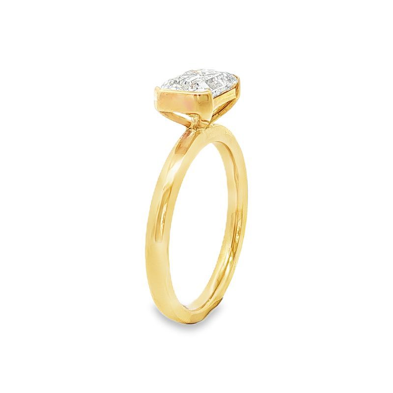 9ct Yellow Gold 2.0ct Emerald Cut East-West Set Engagement Ring