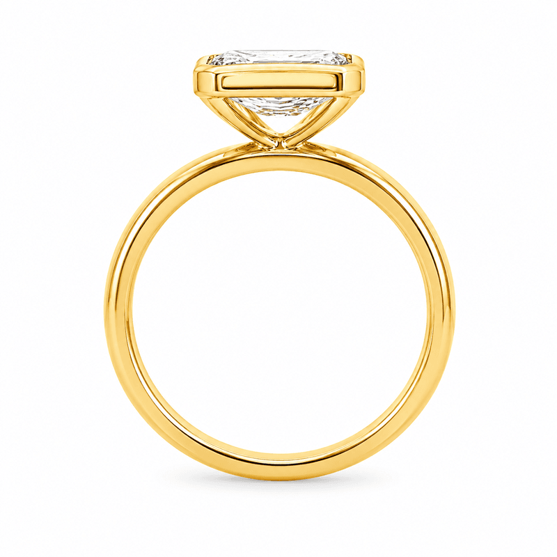 9ct Yellow Gold 2.02ct Radiant Cut East-West Set Engagement Ring